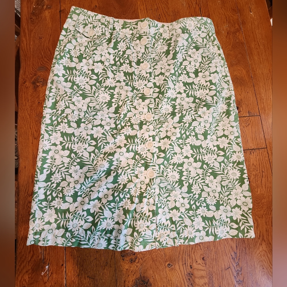 Green and White Skirt